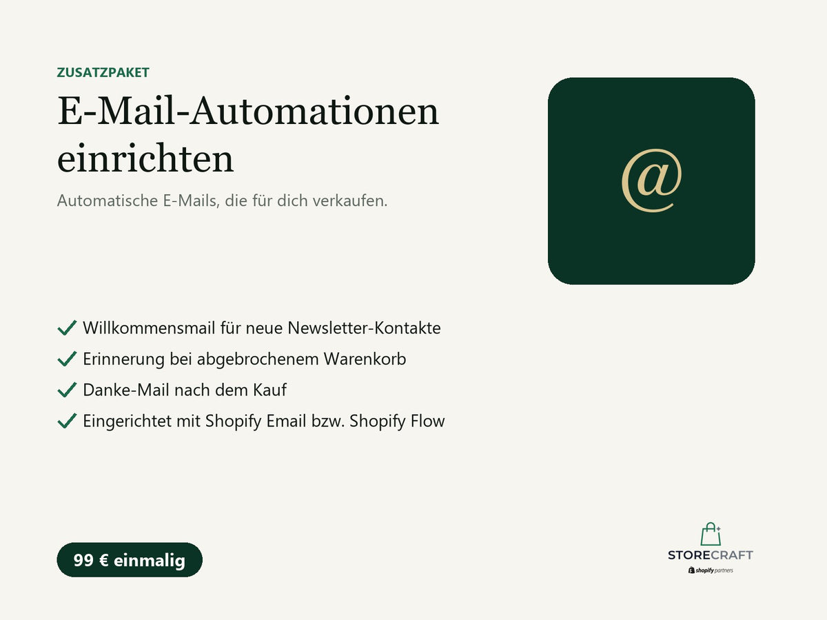 Zusatzleistung – E-Mail-Automationen einrichten: Leistungsübersicht