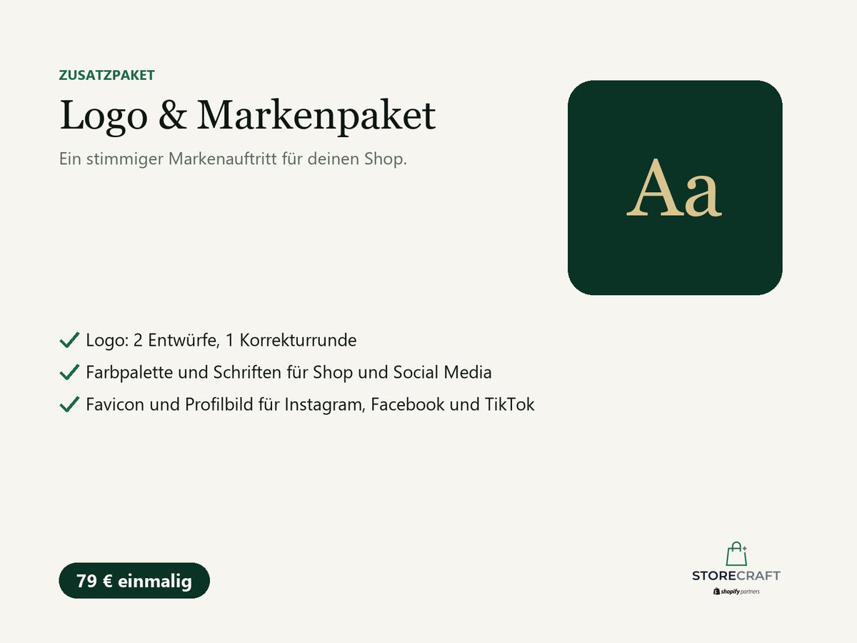 Zusatzleistung – Logo & Markenpaket: Leistungsübersicht